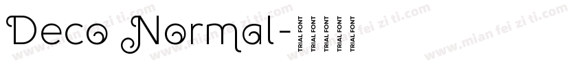 Deco Normal字体转换